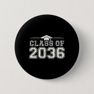 Class Of 2036 Grow With Me Graduation 2036  6 Cm Round Badge