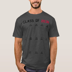 Class of 2036 Grow with Me Graduation First Day Ha T-Shirt