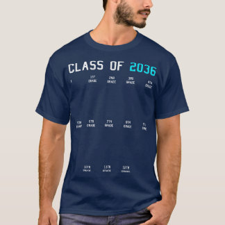 Class of 2036 Grow with Me Graduation First Day Ha T-Shirt