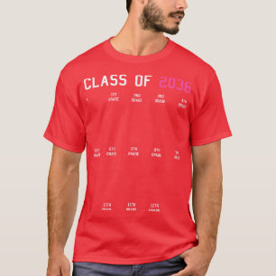 Class of 2036 Grow with Me Graduation First Day Ha T-Shirt