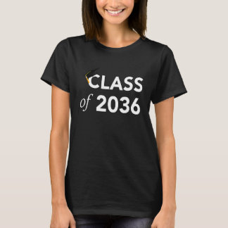 Class Of 2036 Grow With Me Kindergarten Graduation T-Shirt