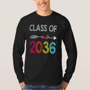 Class Of 2036 Preschool Kindergarten Graduation 5 T-Shirt