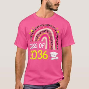 Class Of 2036 Senior Graduation Graduate Rainbow F T-Shirt
