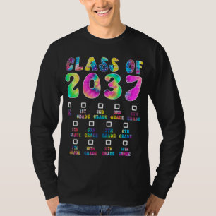 Class Of 2037 Graduate Preschool Kindergarten Tie  T-Shirt