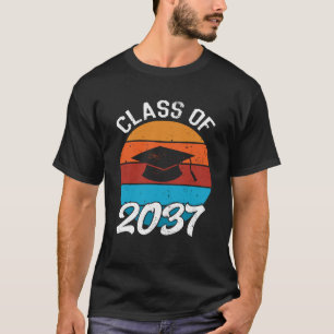 Class Of 2037 Kindergarten Graduate Graduation Gir T-Shirt