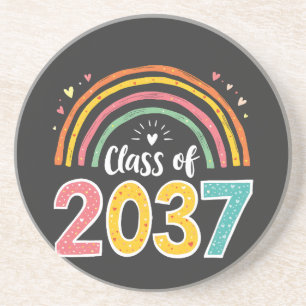 Class Of 2037 Kindergarten Graduation School Coaster