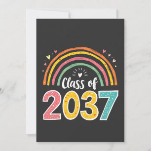 Class Of 2037 Kindergarten Graduation School  Invitation