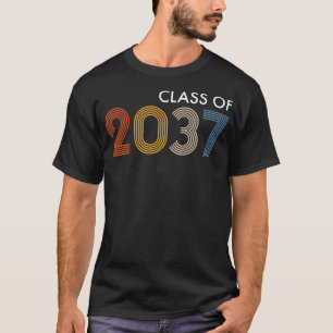 Class of 2037 Kindergarten Grow With Me Future Gra T-Shirt