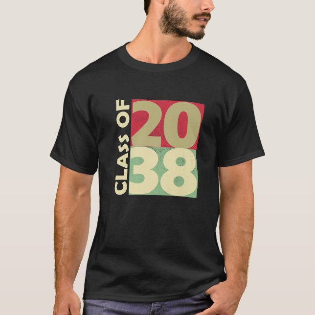 Class Of 2038 First Day Of School Grow With Me Boy T-Shirt (Front)