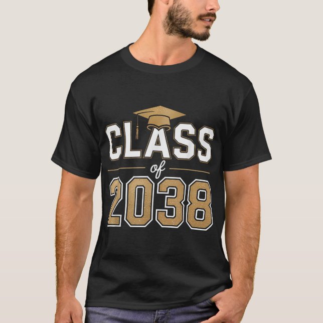 Class Of 2038 Grow With Me First Day T-Shirt (Front)
