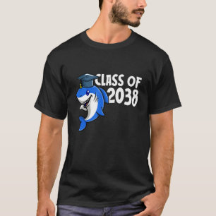 Class Of 2038 Shark Graduate Pre K Kindergarten Pr T-Shirt