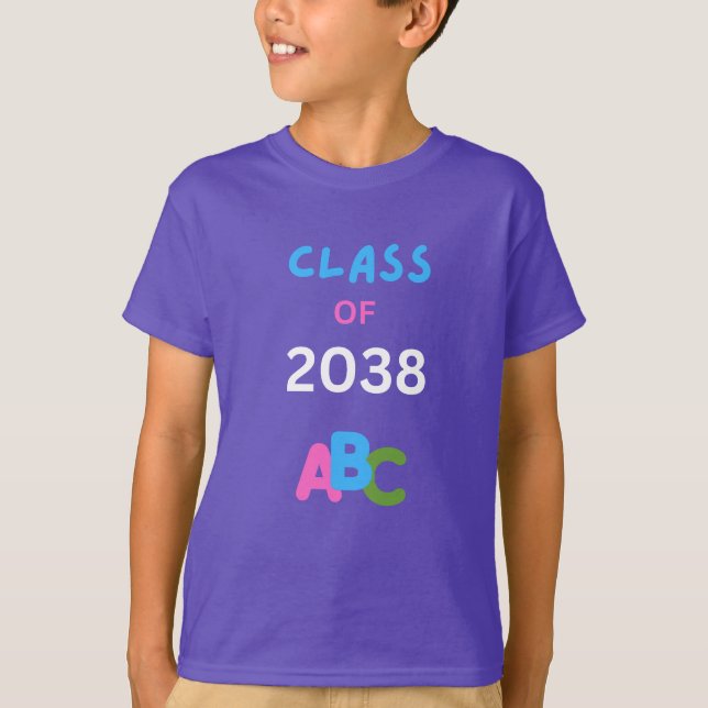 Class of 2038 with abc T-Shirt (Front)