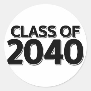 Class of 2040 classic round sticker