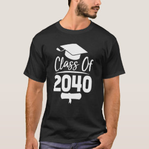 Class Of 2040 Grow With Me Handprint Kindergarten T-Shirt