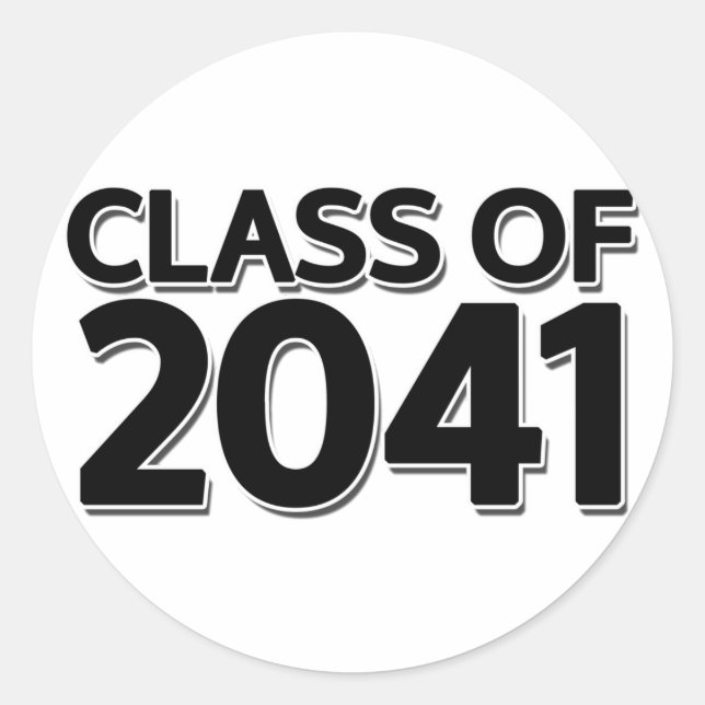 Class of 2041 classic round sticker (Front)