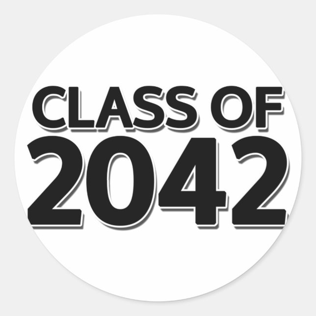 Class of 2042 classic round sticker (Front)