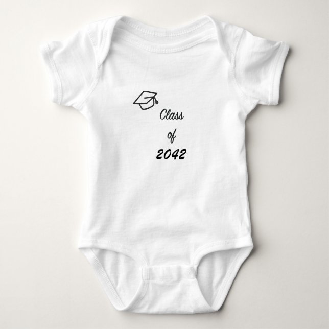 Class of 2042 with Graduation Cap Baby Bodysuit (Front)