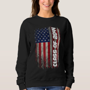 Class of 2044 Senior 2044 USA American Flag Sweatshirt
