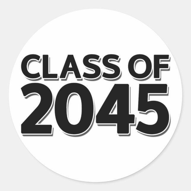 Class of 2045 classic round sticker (Front)