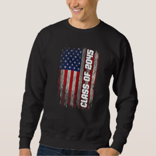 Class of 2045 Senior 2045 USA American Flag Sweatshirt