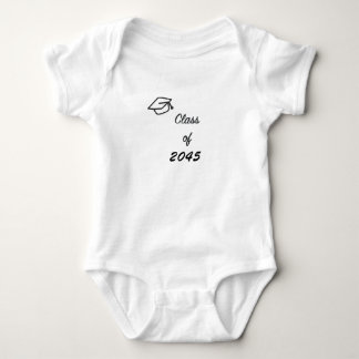 Class of 2045 with Graduation Cap Baby Bodysuit
