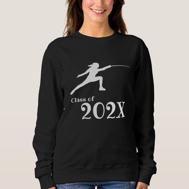 Class Of 20?? Girl Fencing Team Sweatshirt (Front)