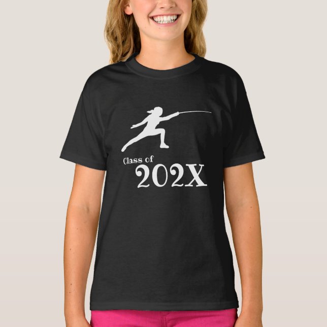 Class Of 20?? Girl Fencing Team T-Shirt (Front)