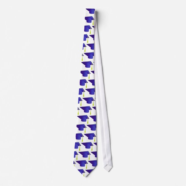 Class of 20XX Blue Cap Graduation Tie (Front)