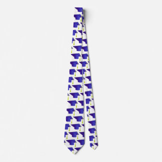 Class of 20XX Blue Cap Graduation Tie