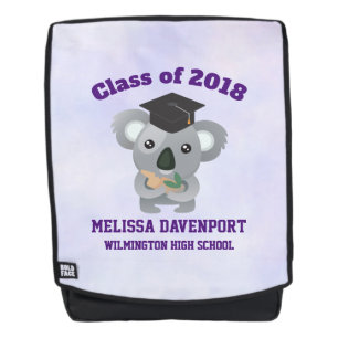 Class of 20xx Cute Koala Bear in Graduation Cap Backpack