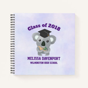 Class of 20xx Cute Koala Bear in Graduation Cap Notebook