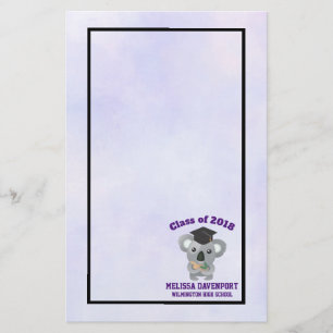 Class of 20xx Cute Koala Bear in Graduation Cap Stationery