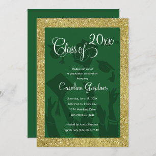 Class of 20XX Graduate Celebration Any Colour Gold Invitation