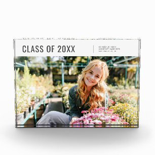 Class of 20XX Modern Minimalist Graduation Photo Block