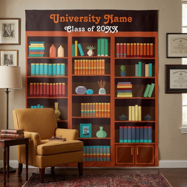 Class of 20XX University Library Photo Backdrop Tapestry (Creator Uploaded)
