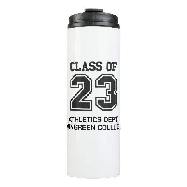 Class of 23 athletics dept graduation personalise thermal tumbler (Front)