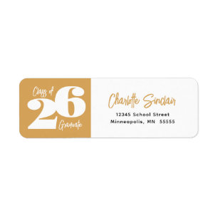 Class of 26 Graduate Return Address Label