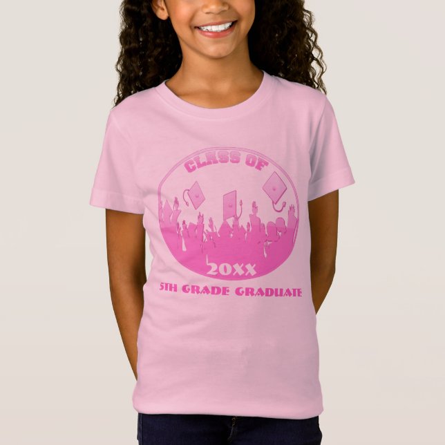 Class of  5th Grade Grad T-Shirt (Front)
