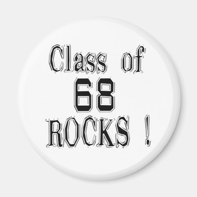 Class of '68 Rocks! Magnet (Front)