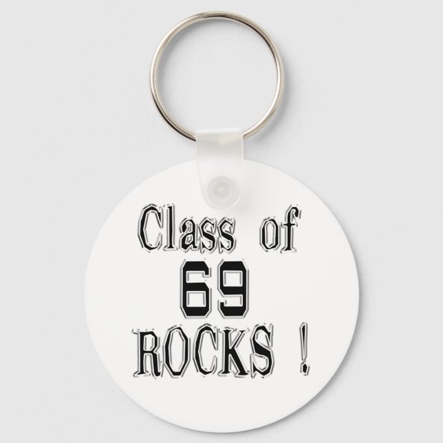 Class of '69 Rocks! Keychain (Front)