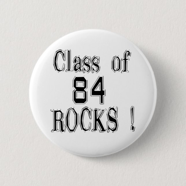 Class of '84 Rocks! Button (Front)