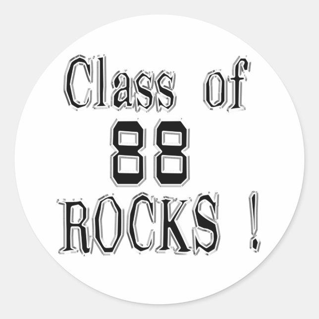 Class of '88 Rocks! Sticker (Front)