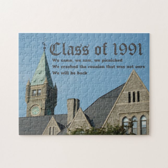Class of 91 Rooftops of Bryn Mawr Taylor Hall Jigsaw Puzzle (Horizontal)