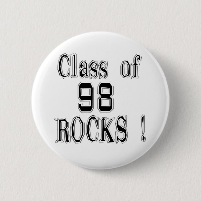 Class of '98 Rocks! Button (Front)
