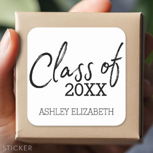 Class of ADD YEAR Graduation Party Square Sticker
