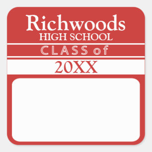 Class Of (Add Year) Name Stickers