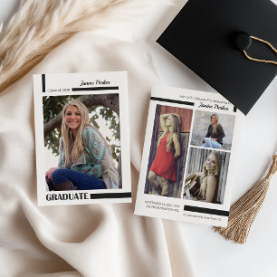 Class of Add Your Photos Modern Graduation Announcement