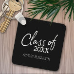 Class of ADD YOUR YEAR Graduation Party Key Ring<br><div class="desc">A modern and trendy design for any graduate. Add any year to personalise this elegant and modern script. This can be used for any graduate - high school,  college,  grad school,  med school or even trade school.</div>