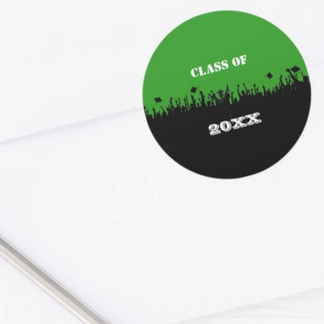 Class of Any Colour Match School Colours Classic Round Sticker (Creator Uploaded)