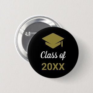 Class Of Any Year Congrats Grad Graduation Cap 6 Cm Round Badge